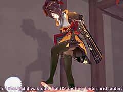 chiori gives blowjob in genshin impact