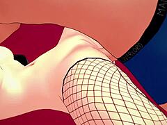 la novia muy caliente viste medias de red y mascara de enderman lista para follar hentai 3d minecraft