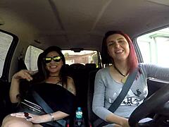 two cats showing off on the street with guy in jimmy pernocas sumaya ganesha