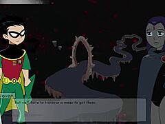 18Titans Part 26: Raven gets fucked twice in intense hentai action.