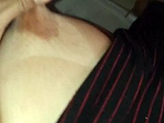 Brunette’s Big Tits Filmed Secretly While She Sleeps on My Lap
