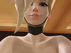 Mercy in the waifu sex simulator game.