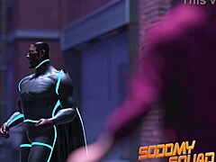 BBC Superhero Shoves Cock In Own Ass.