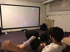 Stepsiblings fuck during disney movie and call it family bonding