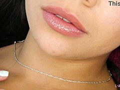 super cute brunette teen flaunts her hot body