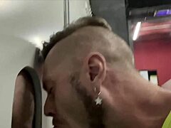 Gay glory hole blowjob compilation featuring big cocks.