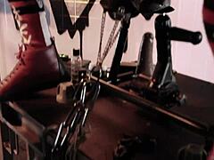 Muscular hunk gets dominated by a sex machine