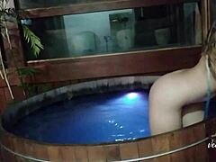 Reality TV with a hot blonde's surprise orgasm