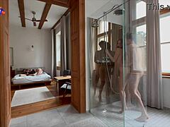 Wow! She Joins Amateur Group Fuck in Shower!