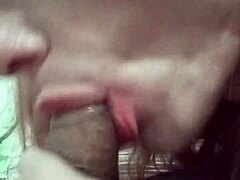 trans woman gives amazing blowjob look