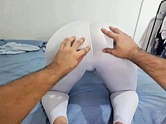 pov ripped yoga pants huge ass amateur girlfriend takes backshots