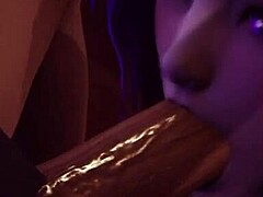 Raven devours big dick in uncensored 3D hentai action