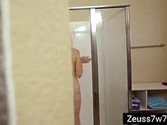 Brother spies on bathing sister