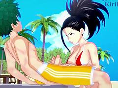 i'm obsessed with momo, kyoka, and izuku's wild hentai sex