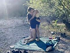 Real and natural lesbian porn with outdoor action
