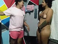 Best Friend's Lesbian Sex in Private Outdoor Setting.