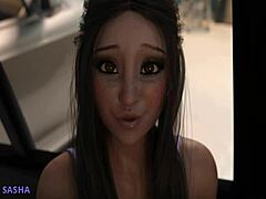 amateur teen gets rough anal with big cock in car