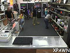Daring Woman Fucks Hard in Shop POV Style