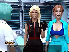 Stranded in space 2, cute step sisters seduce with huge boobs