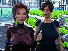 Stranded in space 2, cute step sisters seduce with huge boobs