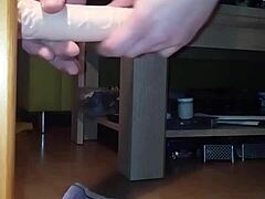 Gay teen dildo anal ride in yummy ass