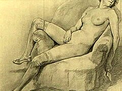 look at these vintage erotic drawings