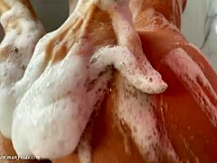 Lilu's intense bathroom session with vibrator and hot orgasm