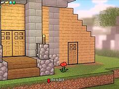 Hornycraft Parody Hentai Blowbang Double Creampie Alex!