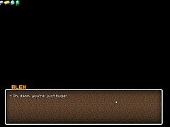 HornyCraft parody game with big tits and cumshots