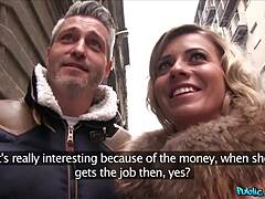 Public Agent: Worldclass Wifey FUCKS Stranger While Husband WAITS Outside