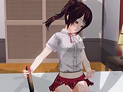 Uncensored Anime - Little Sis Teases Anal While Edging Handjob