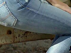 All-Natural Blonde Jennifer Ann Strips Bare Outdoors