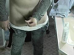 Watch my cock emerge from my pants, grow in my hand during masturbation, and cum later with a cock ring on webcam