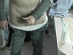 Watch my cock emerge from my pants, grow in my hand during masturbation, and cum later with a cock ring on webcam