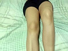 Married woman seduces her delivery boy and gives footjob