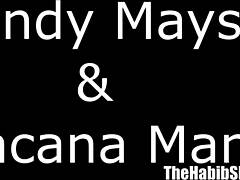 Mandi May shows her juicy ebony pussy