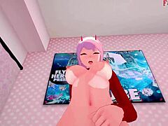 Zero Two and Darling share intimate moments in Franxx.