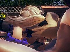 FutaFutari hentai featuring POV blowjob and facial cumshot