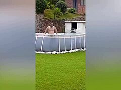 Neighbor Records Me Naked Outdoors, So I Bring Her Inside and Fuck Her Pussy Full of Cum