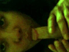 Anna maria gives suggestive retro blowjob to her husband