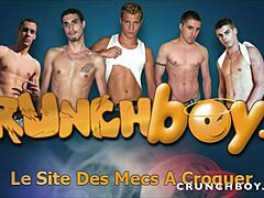 Gay orgy in Paris with bareback sex and more