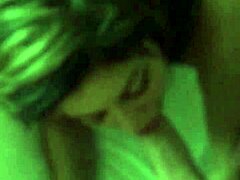 A hot milf from a Latin American background gives blow job to a big cock