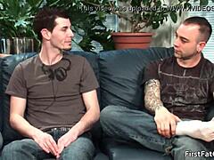 Aiden Blue takes on his first massive cock in gay action