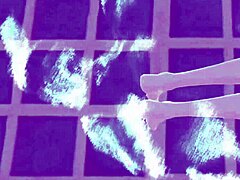 Anime woman took a bath in a japanese public bath【sento】