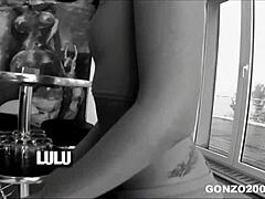 Three guys fuck one girl hard in different positions