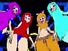 Pacman ghost girls dance in 3 phases, so horny! 😈