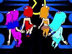Ghost girls dance in this anime-style porn video