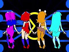 Pacman ghost girls dance in 3 phases, so horny! 😈
