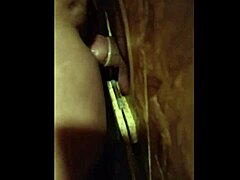 Hot oral sex with glory hole and a surprise ending
