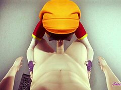 Pan gets bold boobjob and blowjob before fucking in Dragon Ball hentai POV